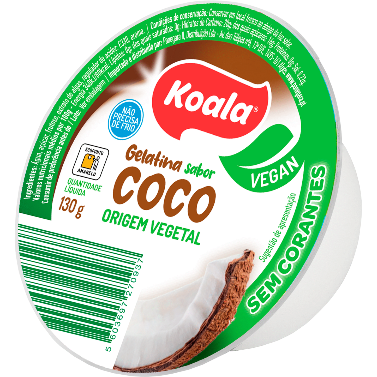 Gelatina Pronta Vegetal Coco