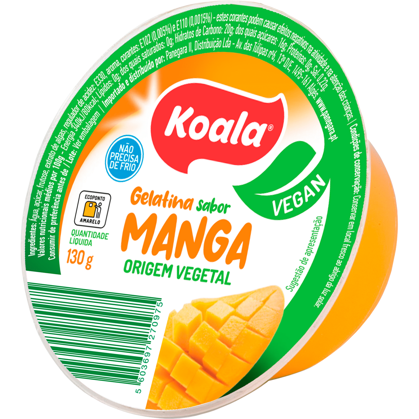 Gelatina Pronta Vegetal Manga