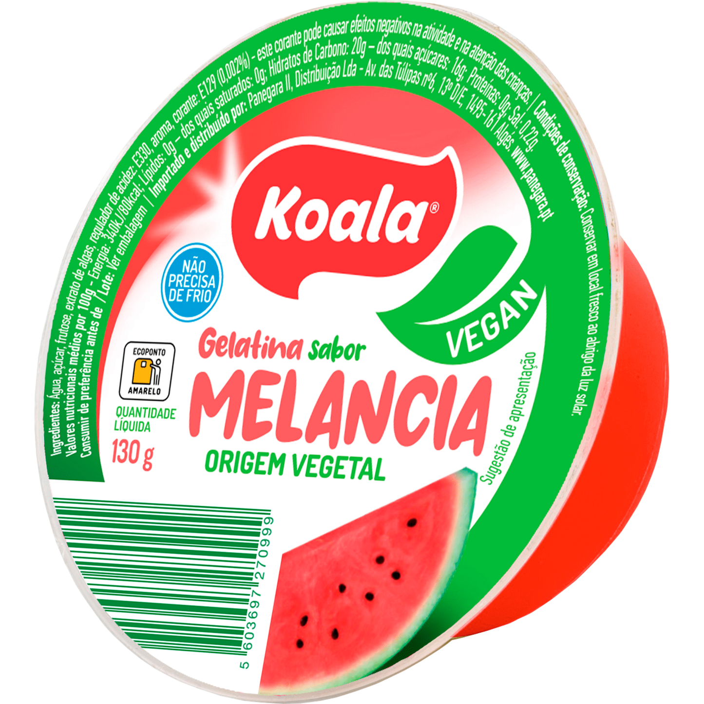 Gelatina Pronta Vegetal Melancia