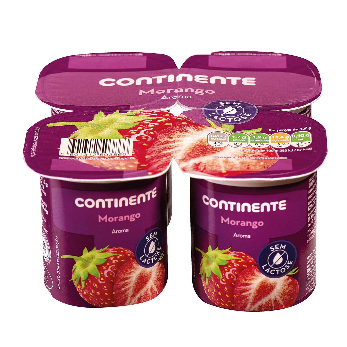 Iogurte Aroma Morango sem Lactose