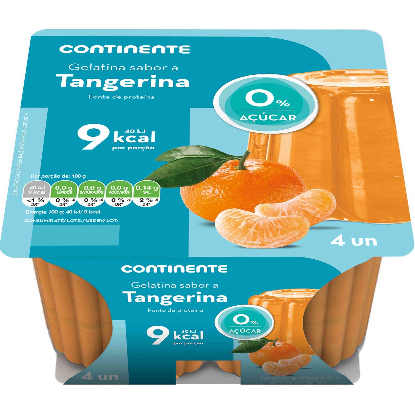 Gelatina Pronta Tangerina sem Açúcar