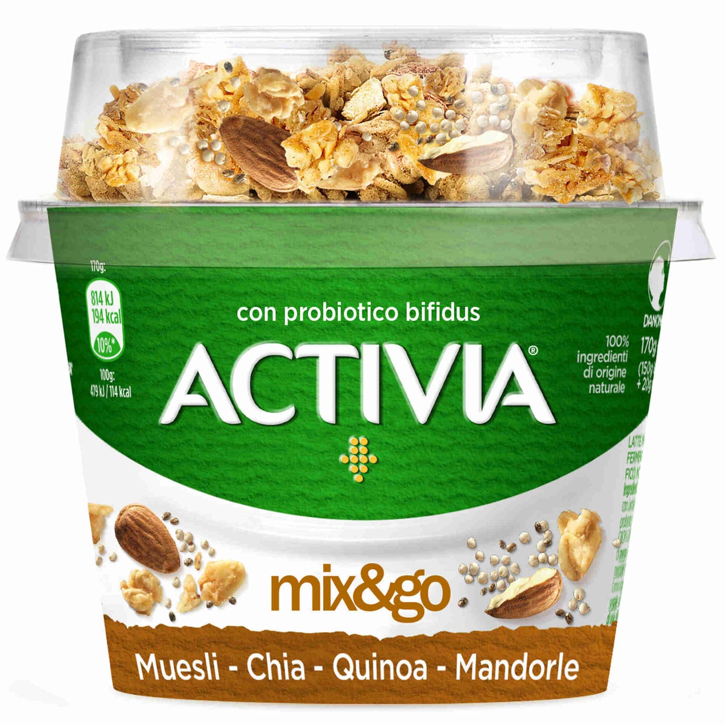Iogurte Bifidus Topper Cereais Muesli, Chia e Amêndoa