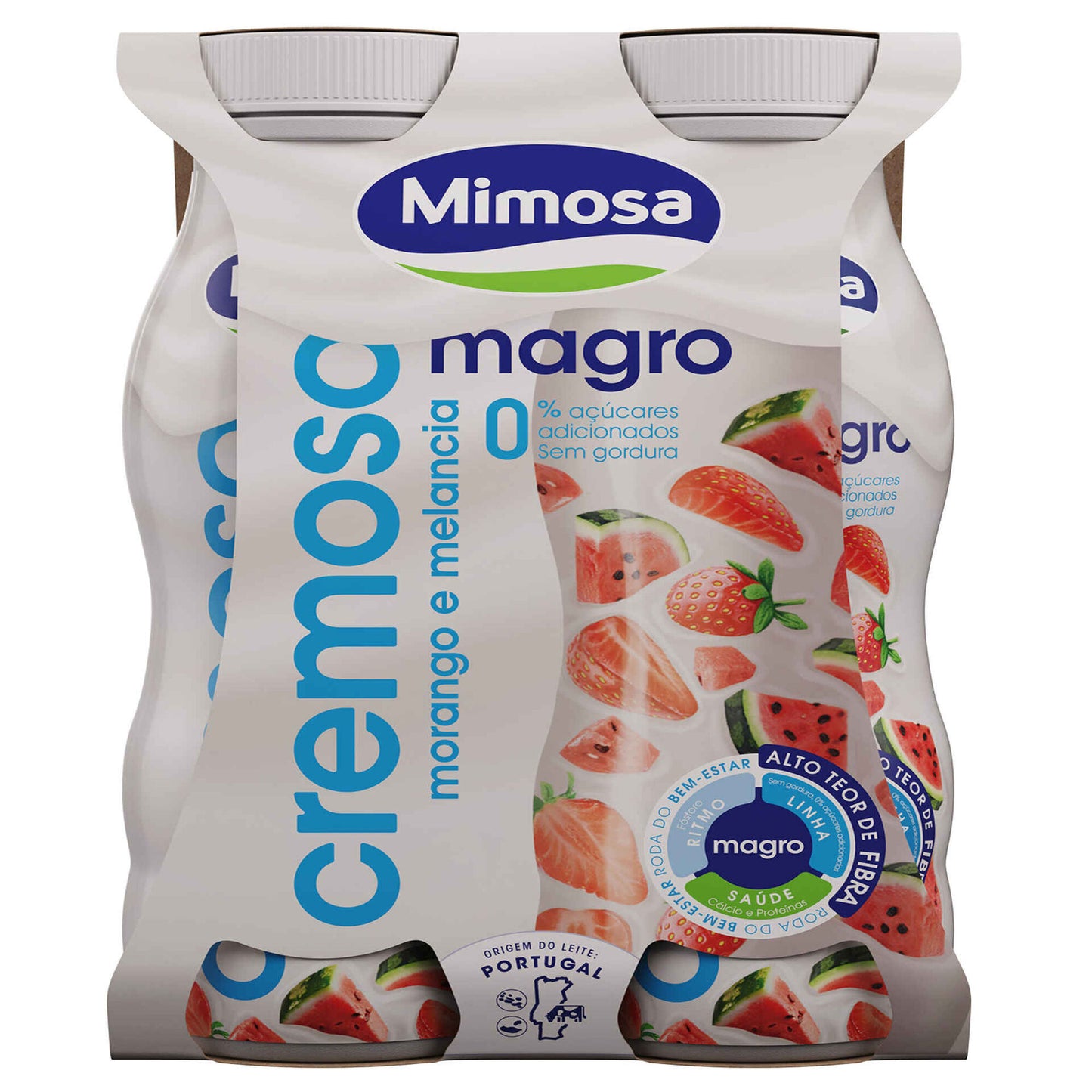 Iogurte Líquido Cremoso Magro Morango e Melancia