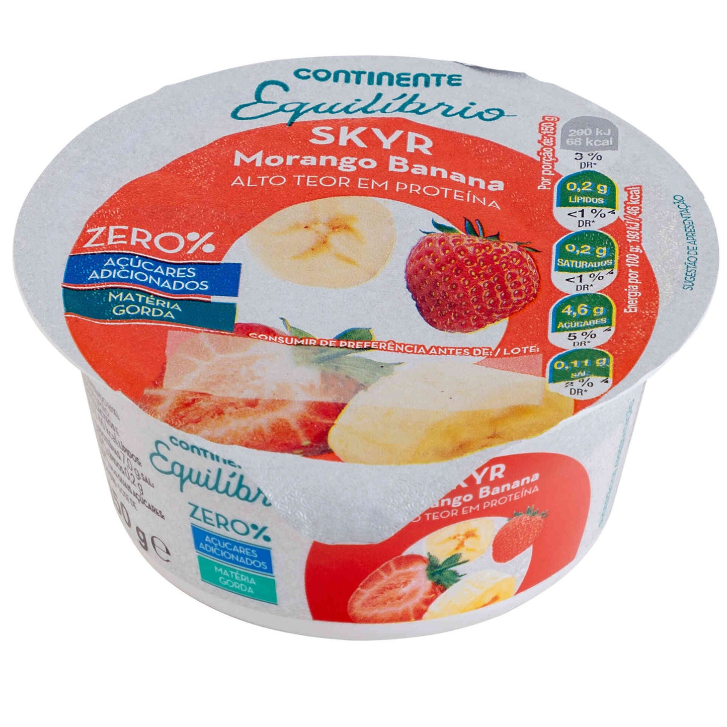 Iogurte Skyr Morango e Banana