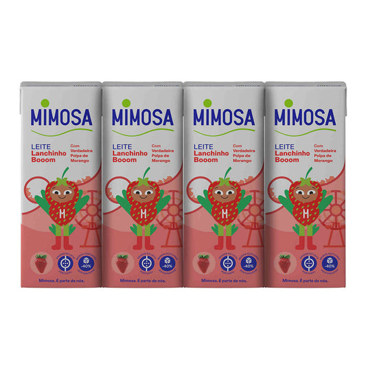 Leite Aromatizado com Morango