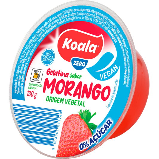 Gelatina Pronta Vegetal Morango