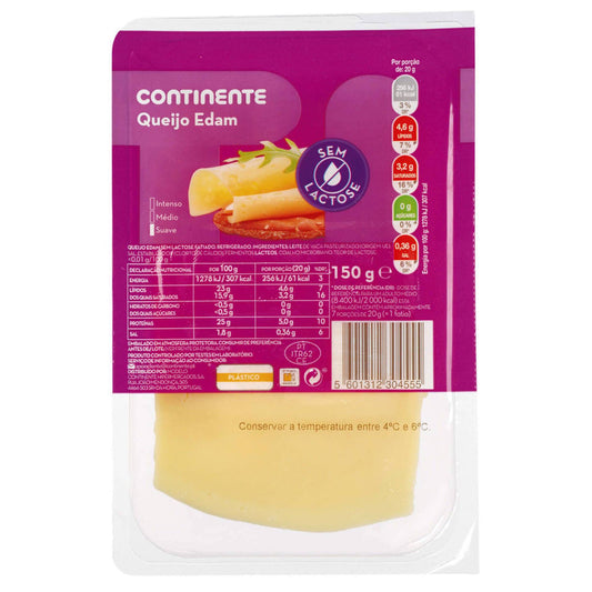 Queijo Edam sem Lactose Fatiado