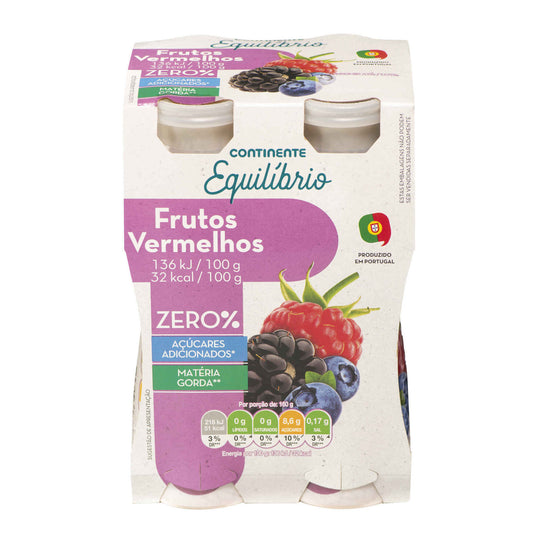 Iogurte Líquido Magro Frutos Vermelhos