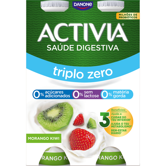 Iogurte Líquido Bifidus Triplo 0% Morango e Kiwi sem Lactose