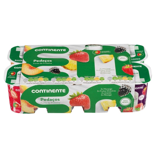 Iogurte Pedaços Morango, Frutos Silvestres, Ananás e Pêssego