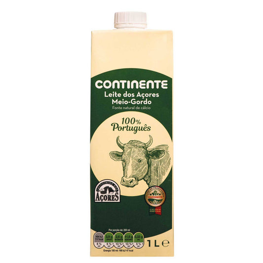 Leite UHT Meio Gordo Açores