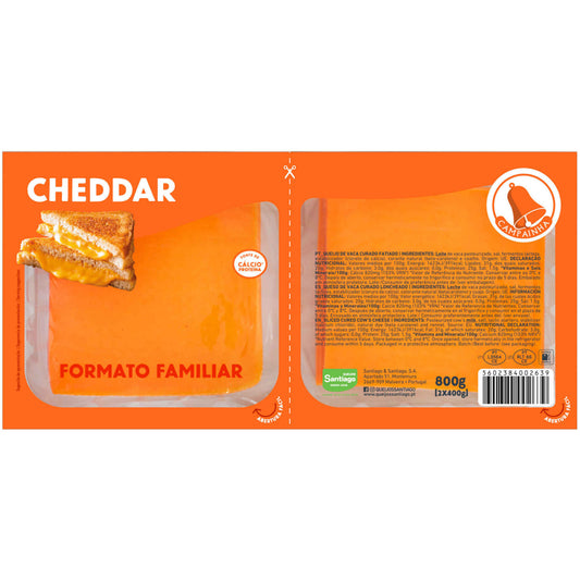 Queijo Cheddar Fatiado