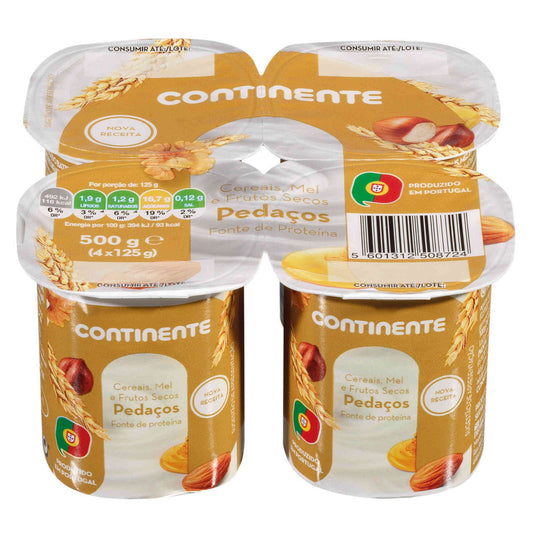Iogurte Pedaços Cereais, Frutos Secos e Mel