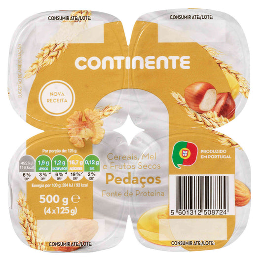 Iogurte Pedaços Cereais, Frutos Secos e Mel