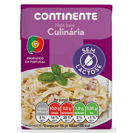 Natas para Culinária sem Lactose