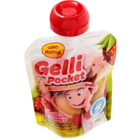 Gelatina Morango Gelli Pocket Saqueta