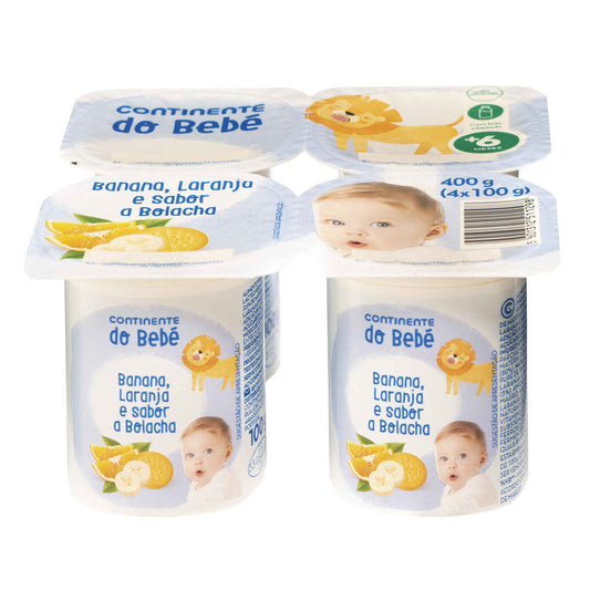 Iogurte Bebé Banana, Laranja e Bolacha +6 Meses