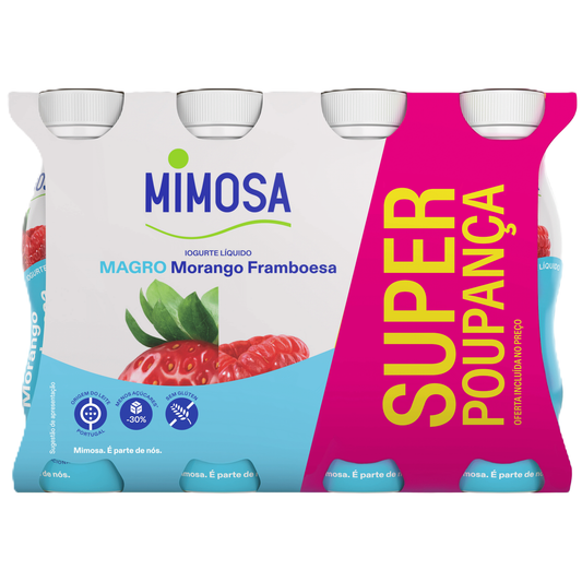 Iogurte Líquido Magro Morango e Framboesa