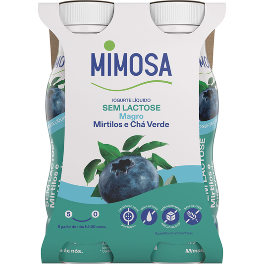 Iogurte Líquido Mirtilo e Chá Verde sem Lactose