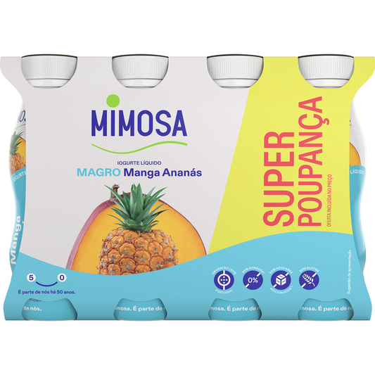 Iogurte Líquido Magro Manga e Ananás