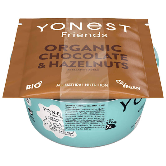 Iogurte Grego Natural com Saqueta Chocolate e Avelãs Desidratadas