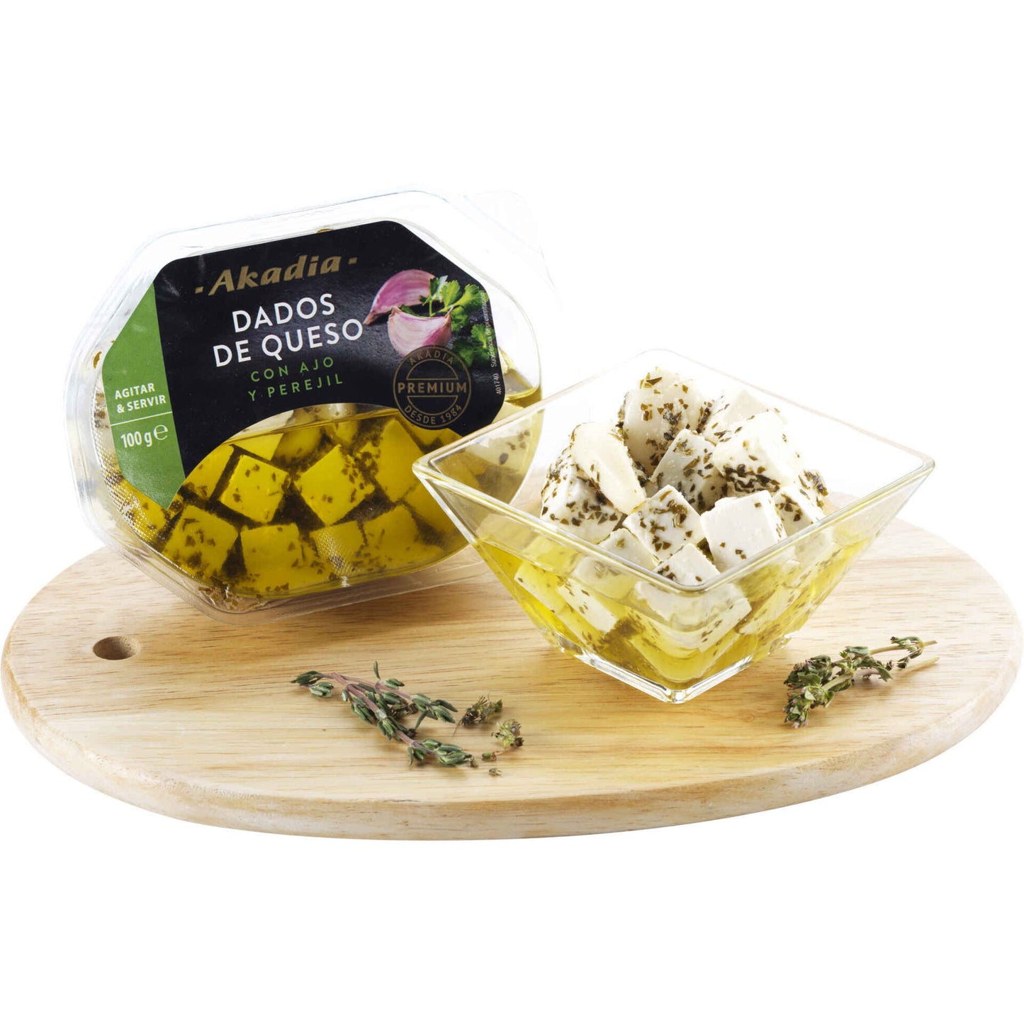 Queijo com Alho e Ervas para Saladas