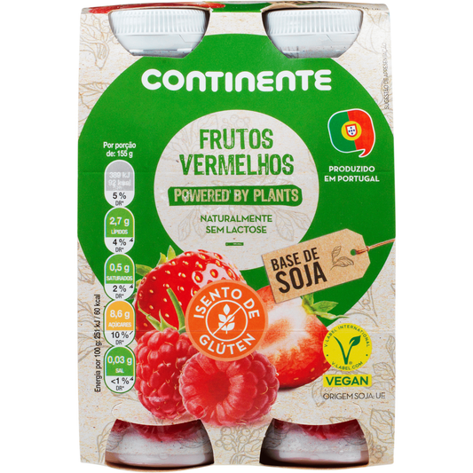 Vegegurte Líquido Powered By Plants Soja Frutos Vermelhos