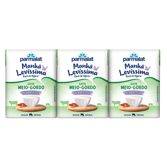 Leite UHT Meio Gordo Manhã Levíssima sem Lactose
