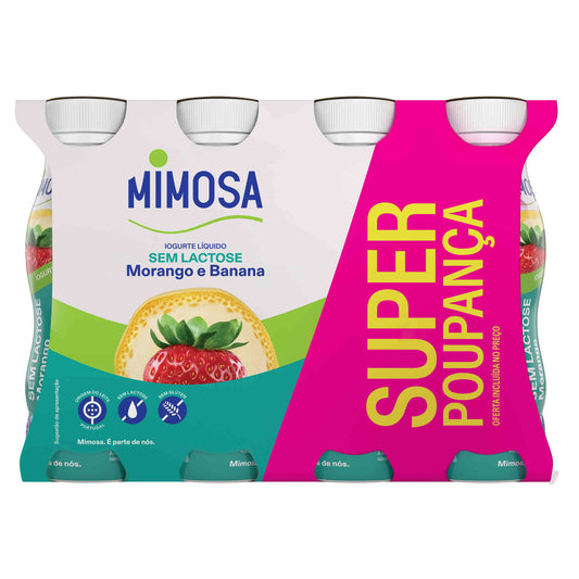 Iogurte Líquido Morango e Banana sem Lactose