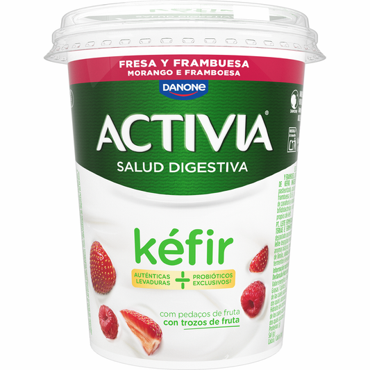 Iogurte Kefir Pedaços Morango e Framboesa