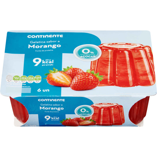 Gelatina Pronta Morango sem Açúcar