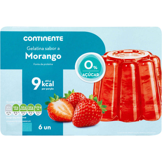 Gelatina Pronta Morango sem Açúcar